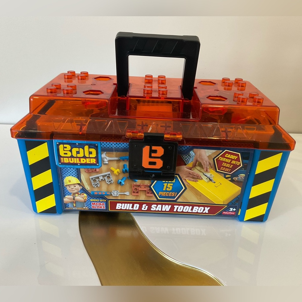 Bob builder Build & Saw Toolbox - Orange and Blue